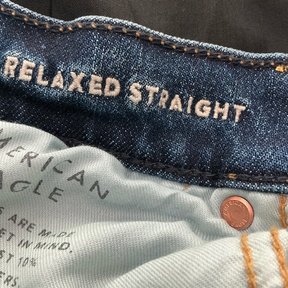 American Eagle Outfitters Dark Blue Straight Jeans Size 31x30 - Picture 9 of 9